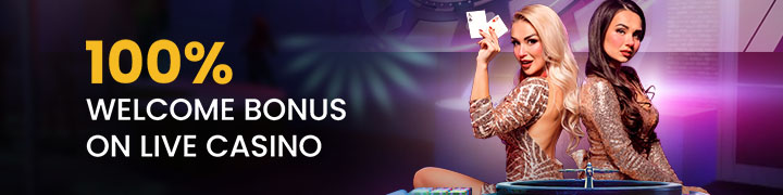 100% Welcome Bonus on Live Casino
